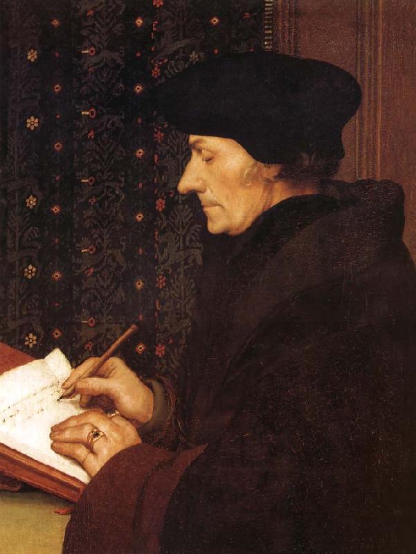 Hans Holbein Erasme ecrivant oil painting picture